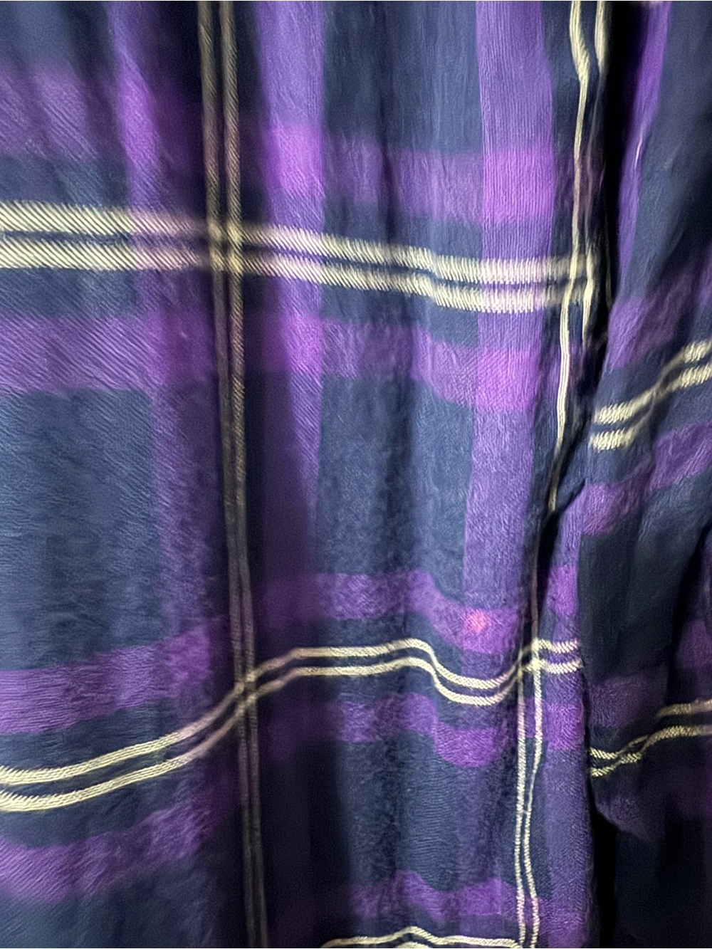 Rails Purple Plaid Button-Up Shirt | Lightweight | Size L - Picture 5 of 7